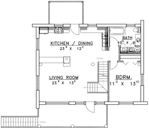 Main Floor Plan for House Plan #456601