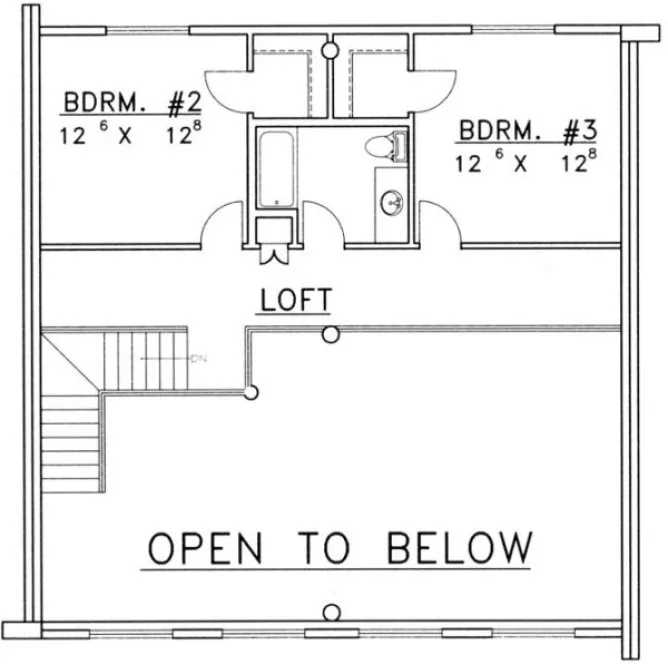 Second Floor Plan for House Plan #457601