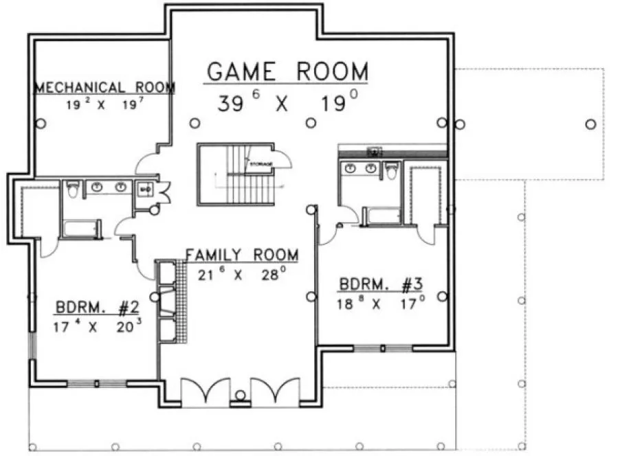 Basement Plan for House Plan #458601