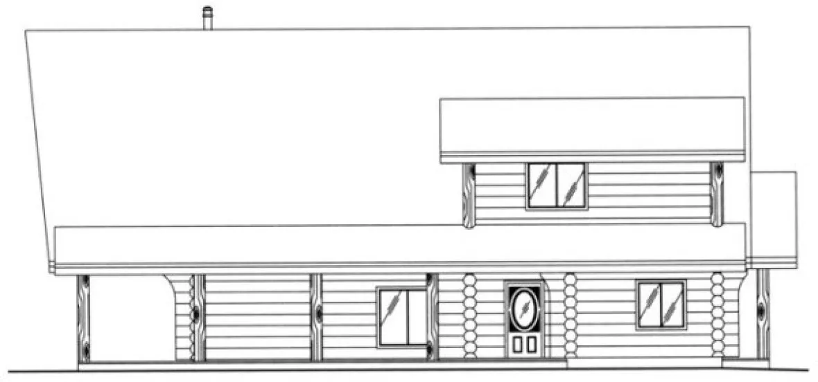 Left Elevation for House Plan #459601