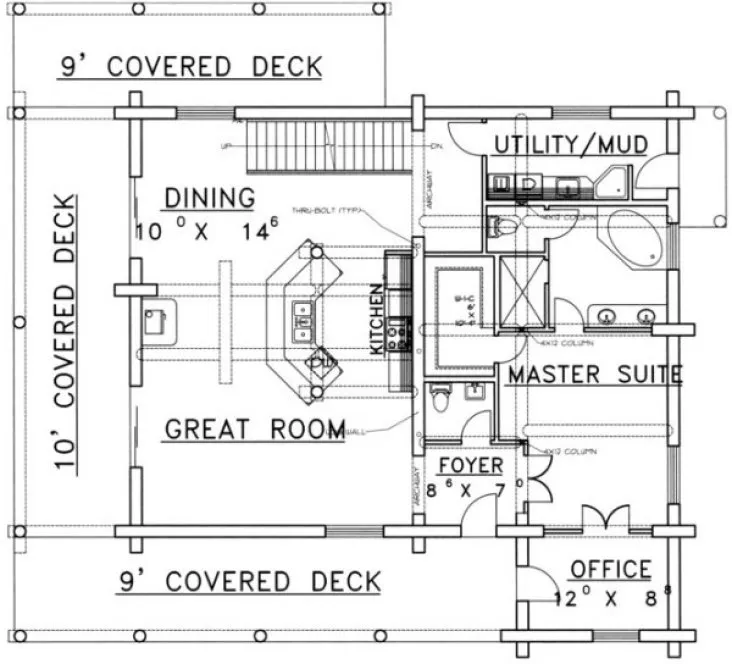 Main Floor Plan for House Plan #459601