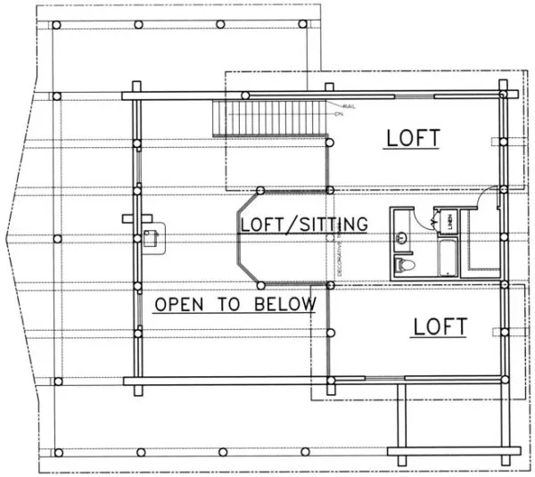 Second Floor Plan for House Plan #459601