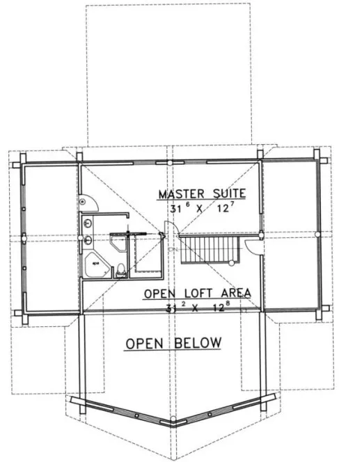 Second Floor Plan for House Plan #450701