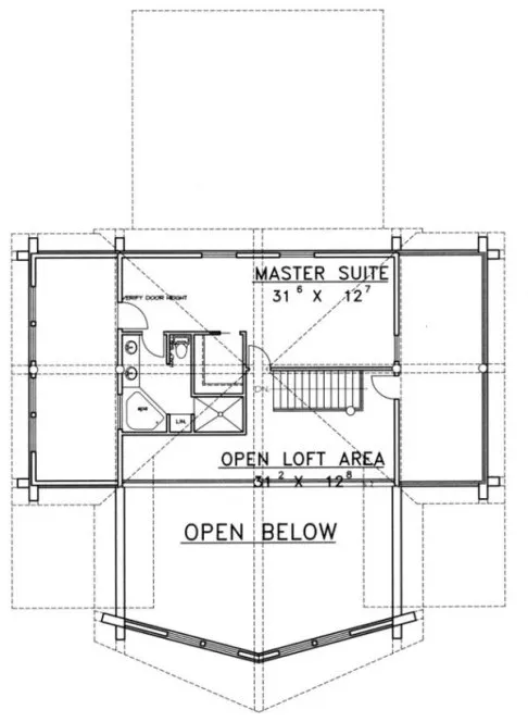Second Floor Plan for House Plan #451701