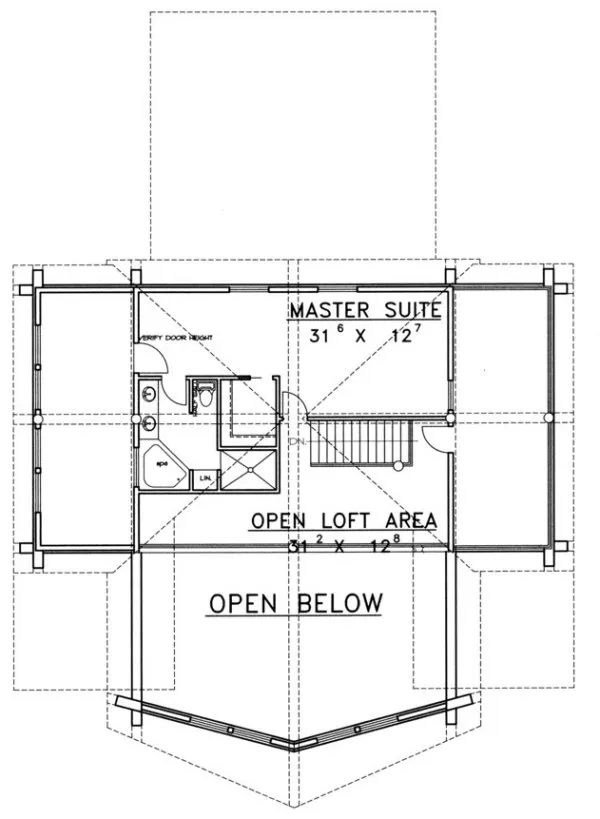 Second Floor Plan for House Plan #451701