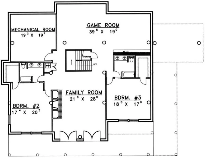 Basement Plan for House Plan #453701