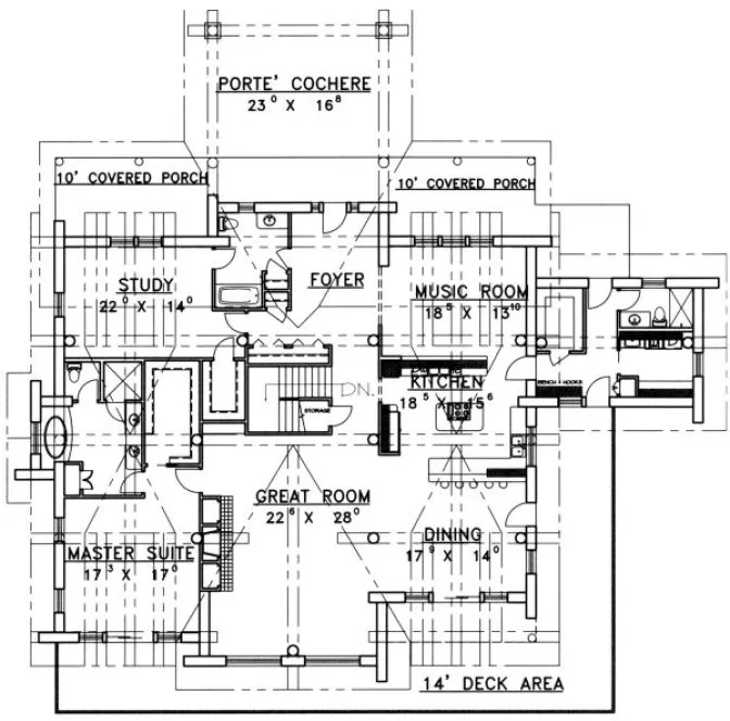 Main Floor Plan for House Plan #453701