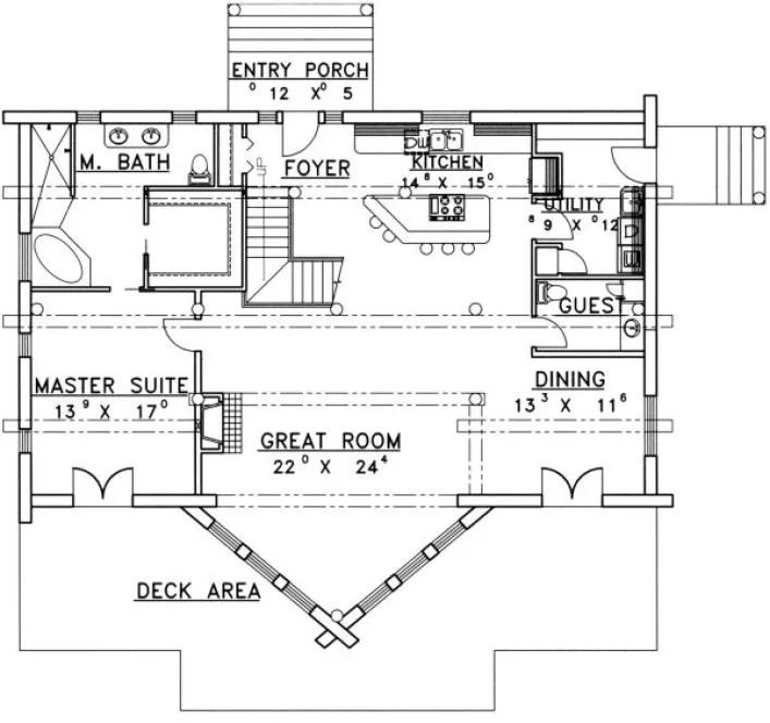 Main Floor Plan for House Plan #454701