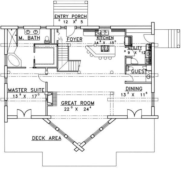 Main Floor Plan for House Plan #454701