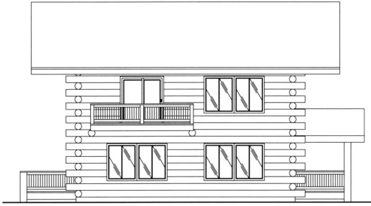 Left Elevation for House Plan #455701