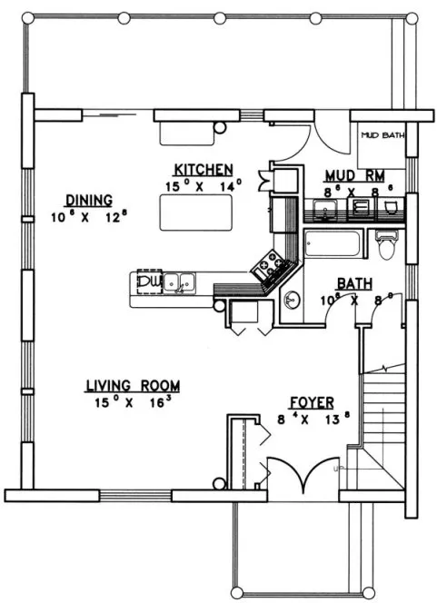 Main Floor Plan for House Plan #455701