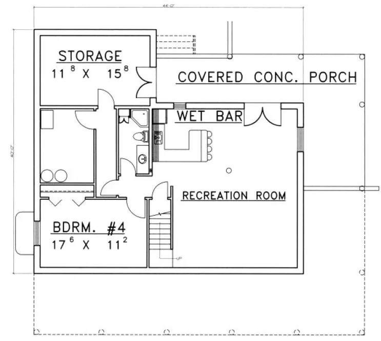 Basement Plan for House Plan #458701