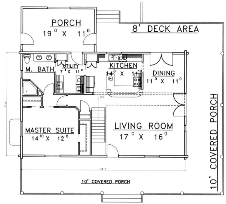 Main Floor Plan for House Plan #458701