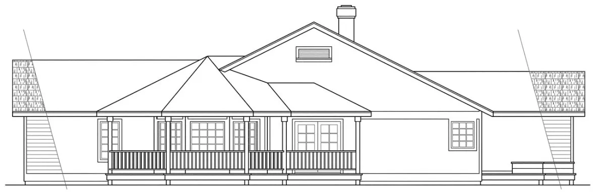 Right Elevation for House Plan #342391