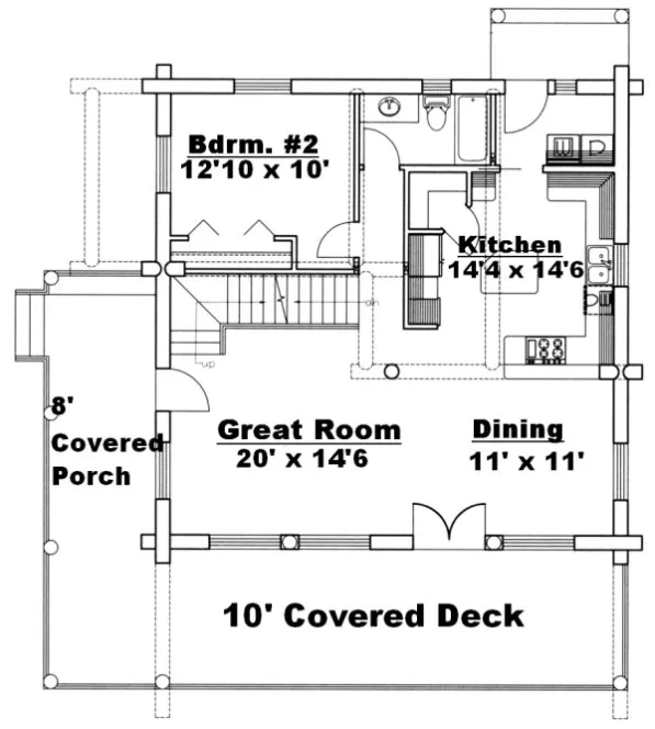 Main Floor Plan for House Plan #459701