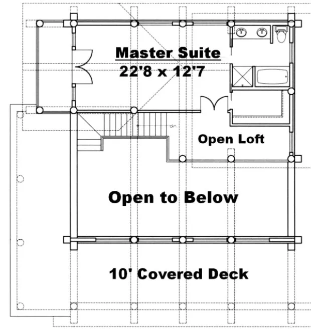 Second Floor Plan for House Plan #459701