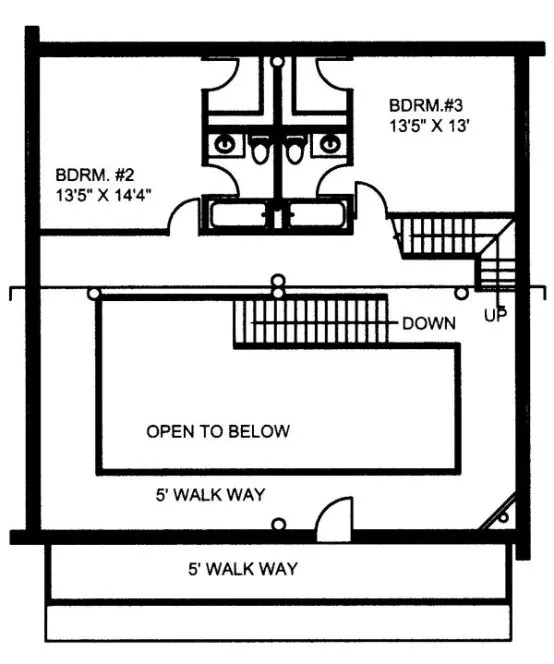 Second Floor Plan for House Plan #451801