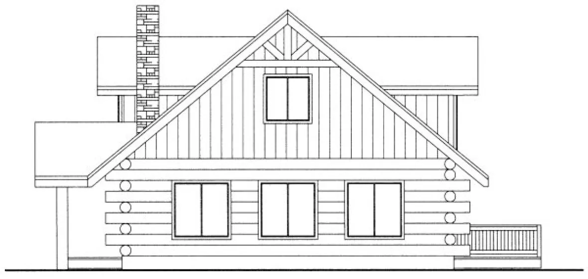 Right Elevation for House Plan #452801