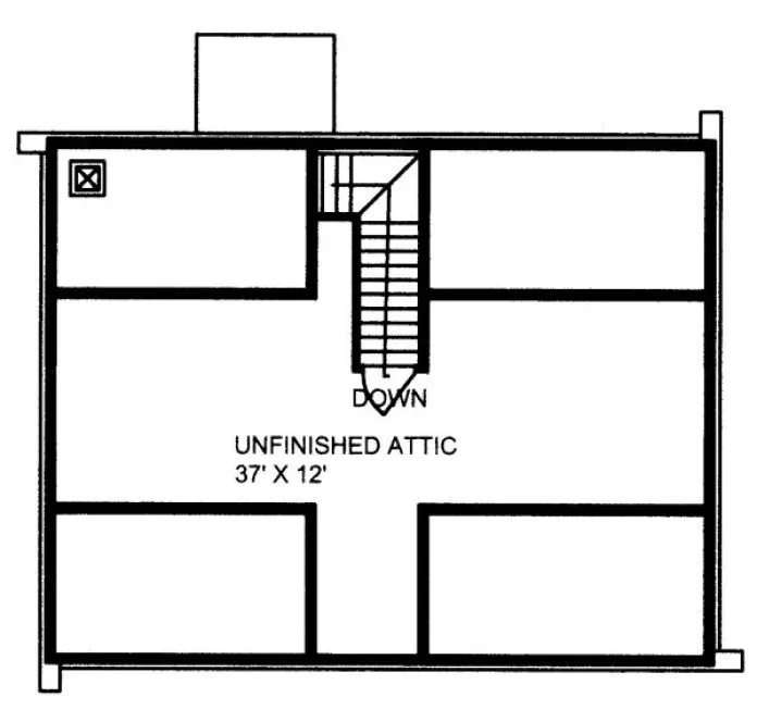 Second Floor Plan for House Plan #452801