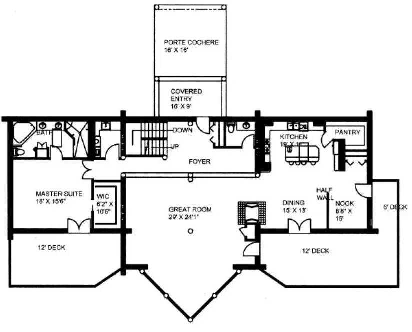 Main Floor Plan for House Plan #453801