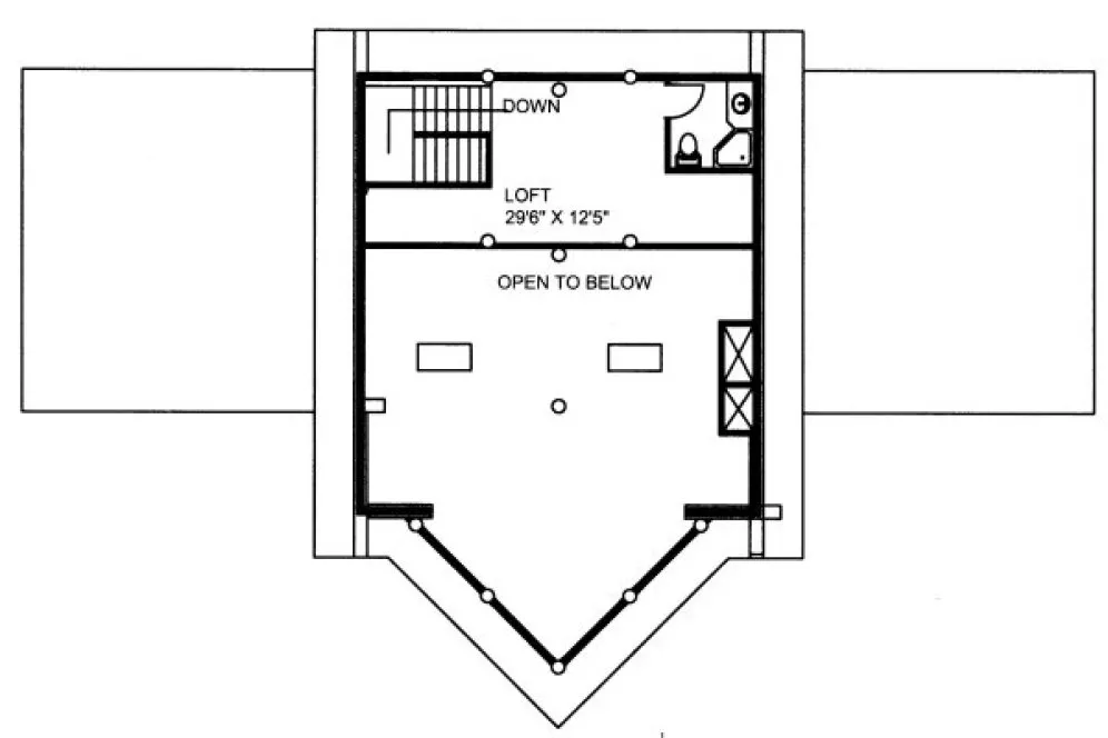Second Floor Plan for House Plan #453801