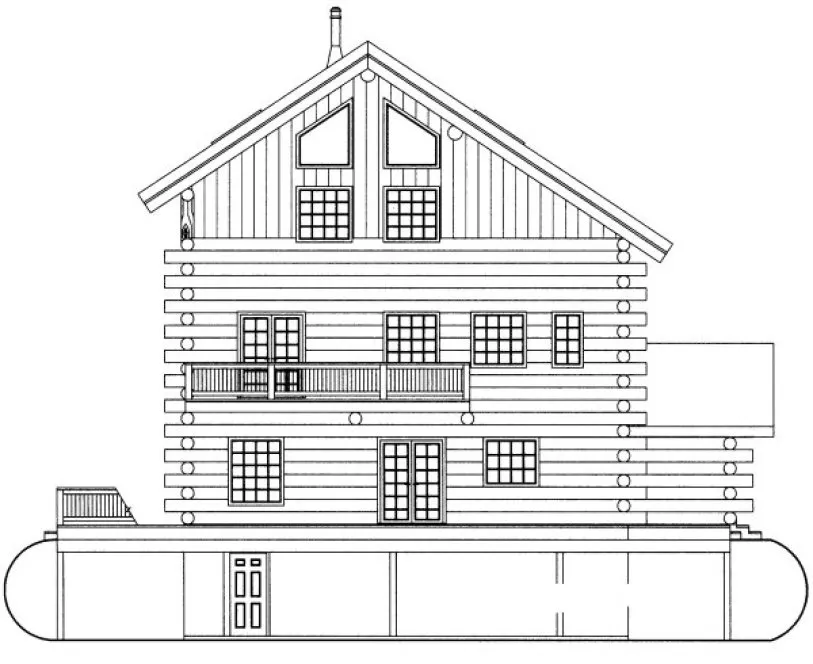 Right Elevation for House Plan #454801