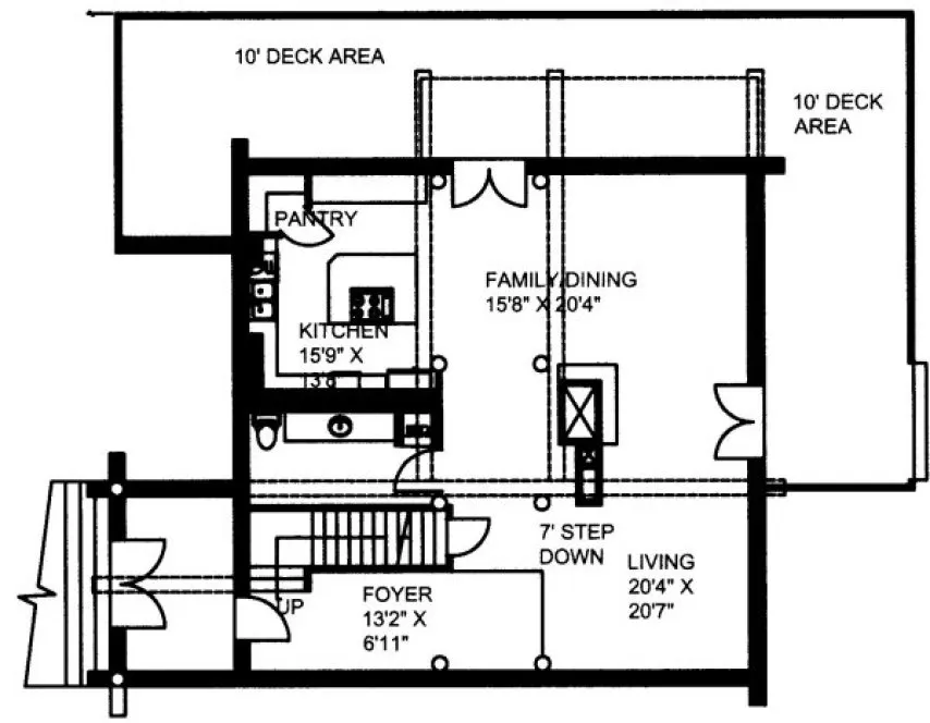 Main Floor Plan for House Plan #454801