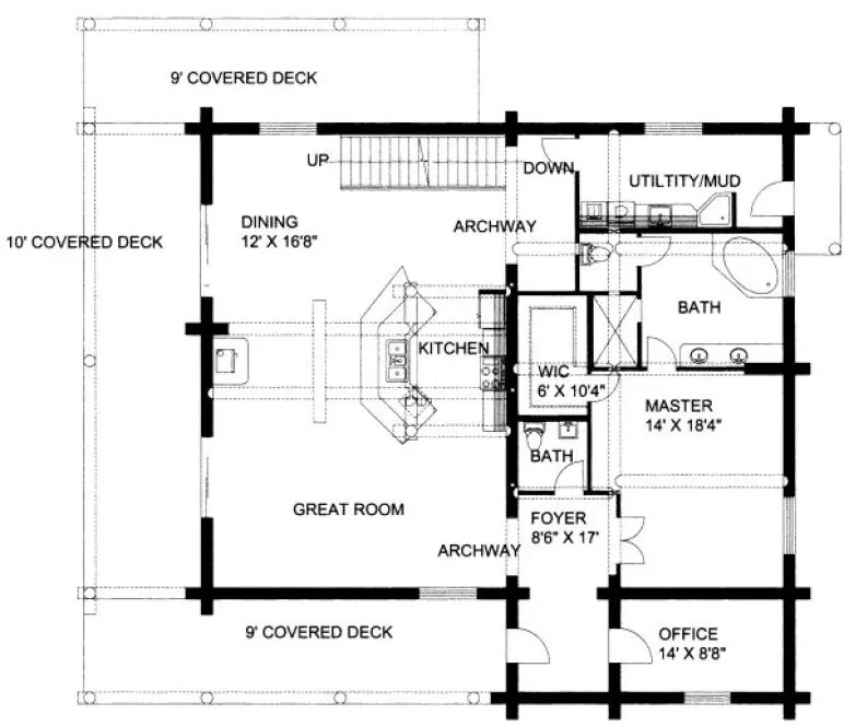 Main Floor Plan for House Plan #456801