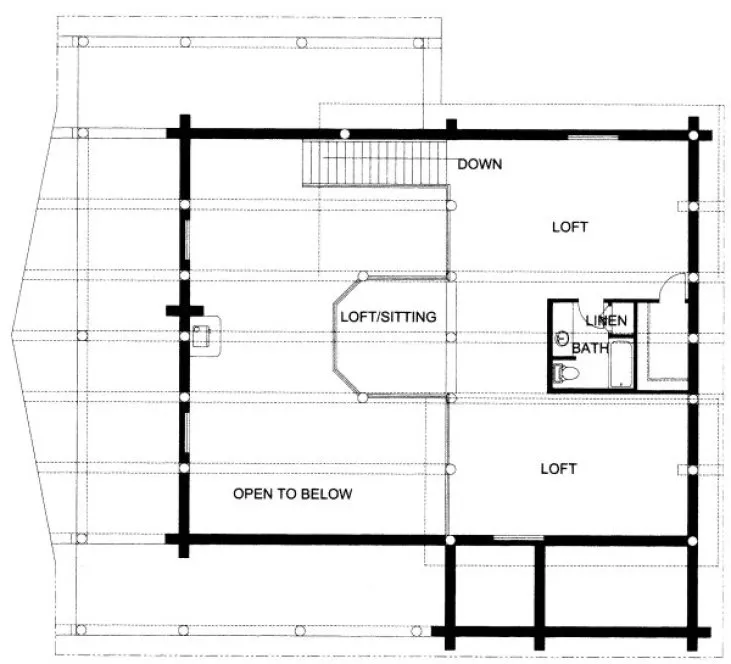 Second Floor Plan for House Plan #456801