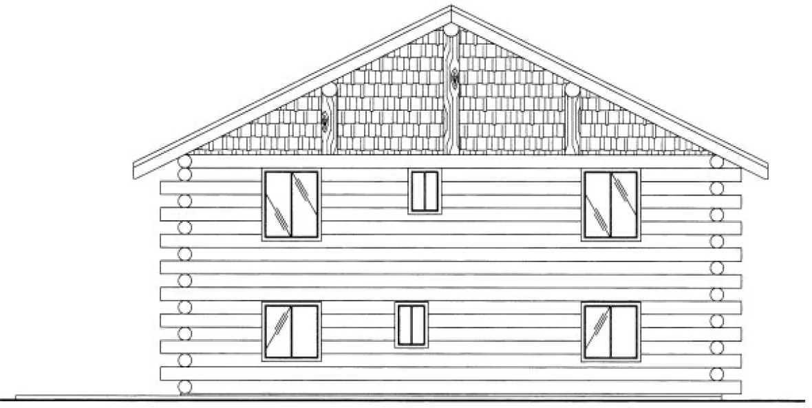 Rear Elevation for House Plan #458801