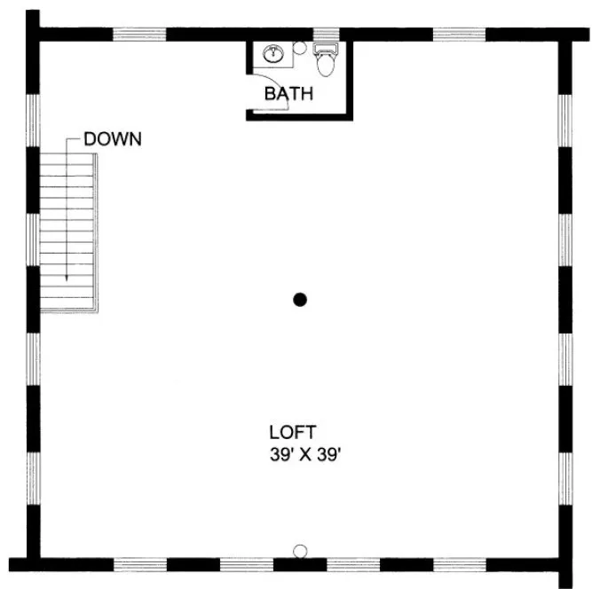 Second Floor Plan for House Plan #458801