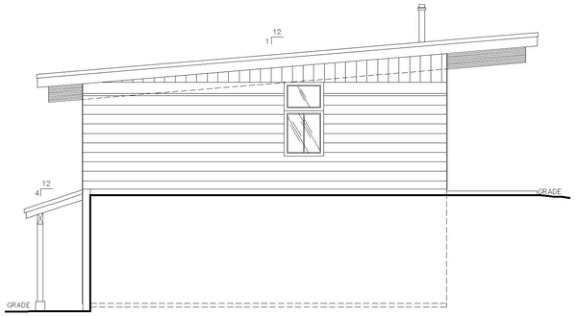 Left Elevation for House Plan #454661