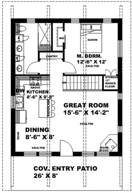 Main Floor Plan for House Plan #454661