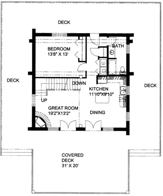 Main Floor Plan for House Plan #451901