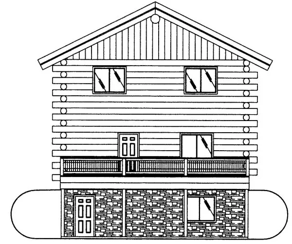Rear Elevation for House Plan #453901