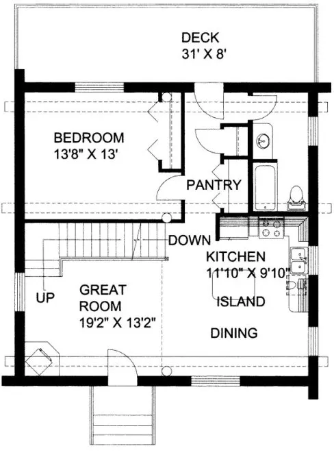 Main Floor Plan for House Plan #453901