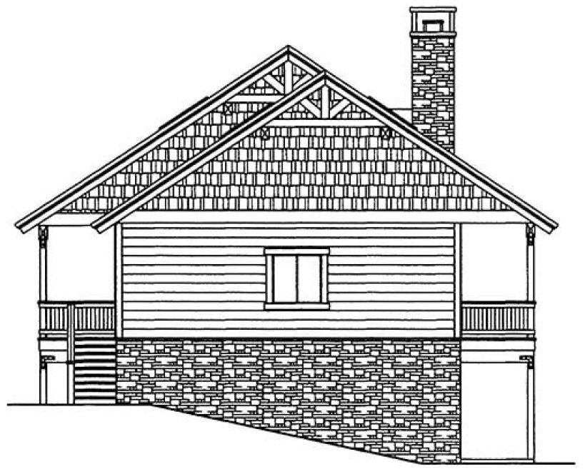 Left Elevation for House Plan #458561