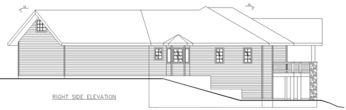 Right Elevation for House Plan #455402