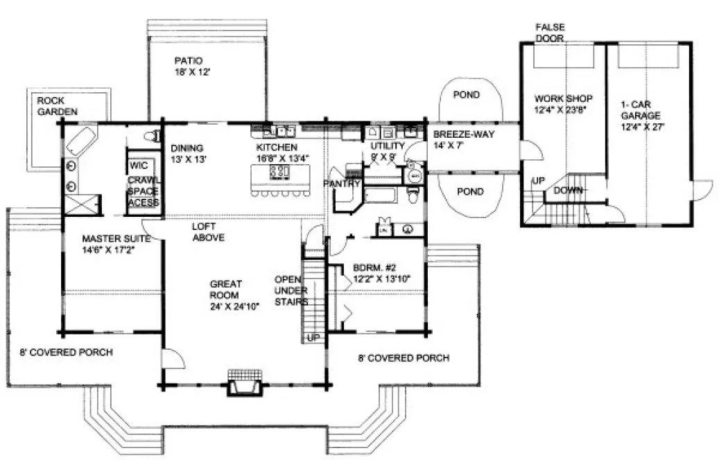 Main Floor Plan for House Plan #456901