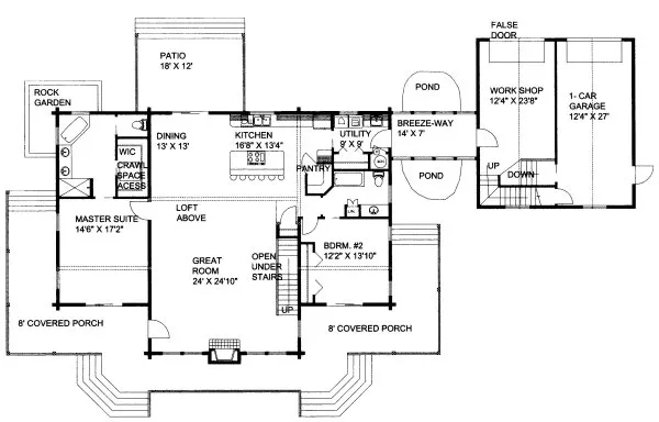 Main Floor Plan for House Plan #456901