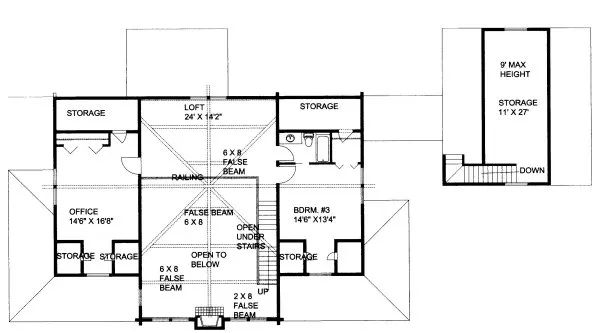 Second Floor Plan for House Plan #456901