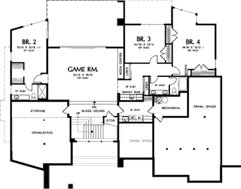 Basement Plan for House Plan #320141