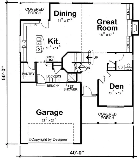 Main Floor Plan for House Plan #159332