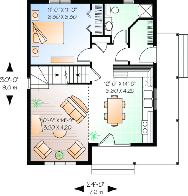 Main Floor Plan for House Plan #147952