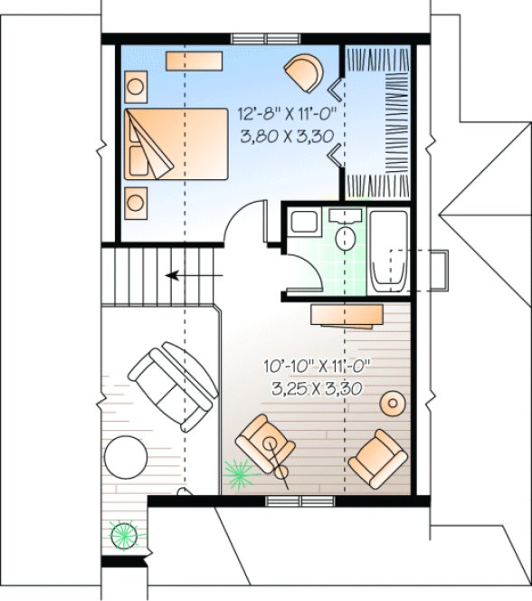 Second Floor Plan for House Plan #147952