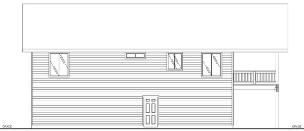 Left Elevation for House Plan #459731