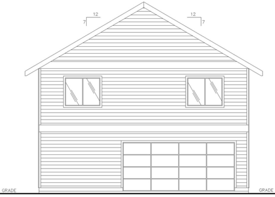 Rear Elevation for House Plan #459731