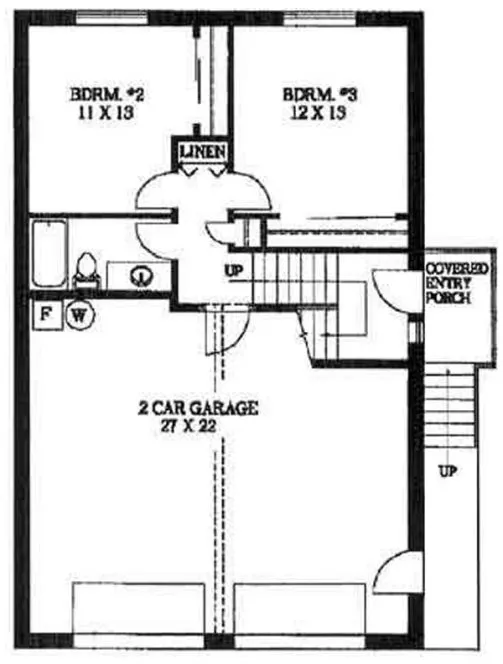 Floorplan lower for House Plan #451002