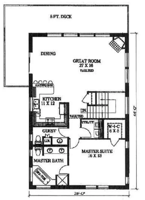 Main Floor Plan for House Plan #451002
