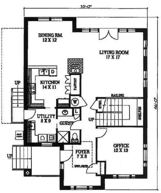 Floorplan lower for House Plan #452002